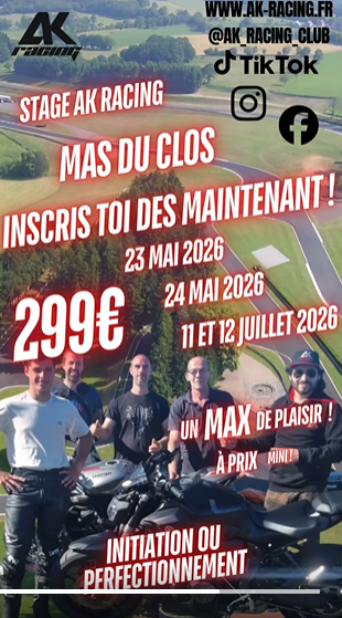 Stage de pilotage sur le Circuit Mas Du Clos avec AK Racing